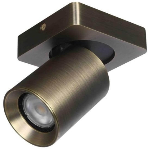Artdelight Megano - Opbouwspot 1L - 10 X 10 X 11,5 Cm - Antiek Brons