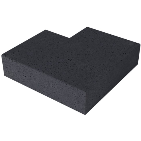 Massief hoek buiten Carbon 60/60 x 40 x 20 cm - Gardenlux