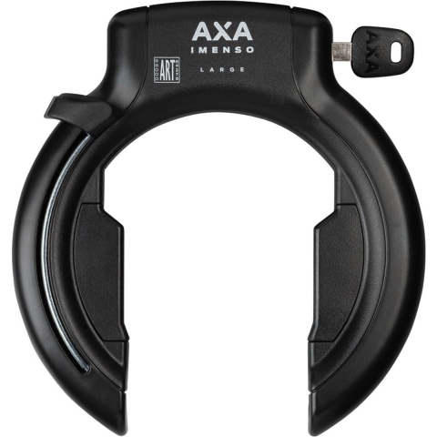 AXA Imenso Large - Ringslot voor fietsen met brede banden– ART 2 sterren keurmerk - Frameslot - Met plug-in mogelijkheid - Zwart