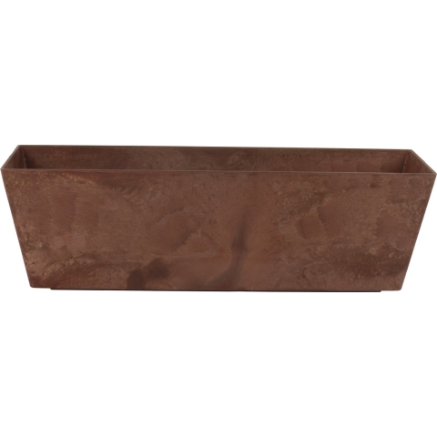 Plantenbak - gerecycled kunststof - bruin - 55 x 17 cm - Binnen en buiten gebruik -