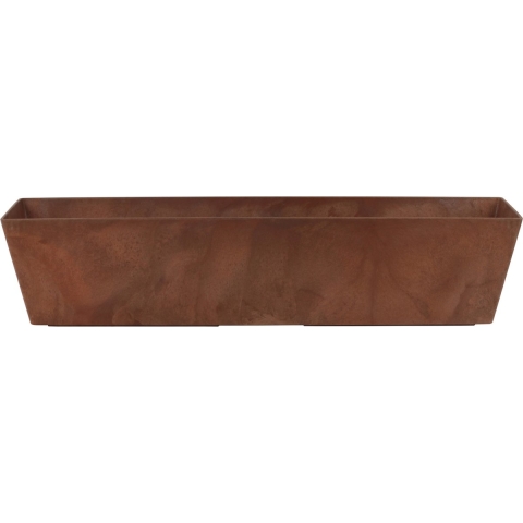 Plantenbak - gerecycled kunststof - bruin - 74 x 17 cm - Binnen en buiten gebruik -