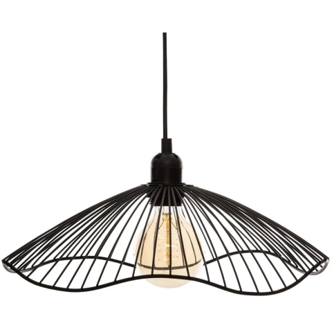 Atmosphera Hanglamp Galtieri - D34 cm - metaal draad - kleur zwart - Design lamp - Lampenkap -