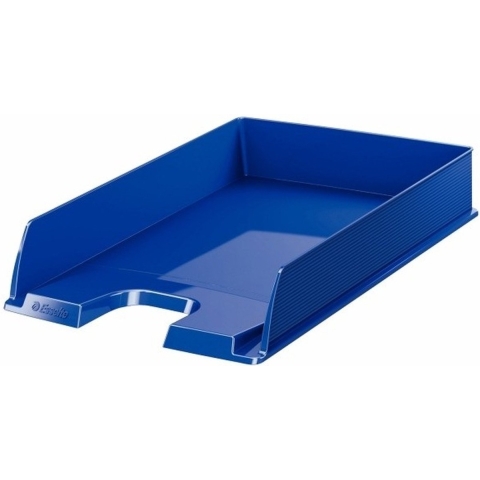 Esselte Brievenbakje/postvakje - 3x - blauw - A4 formaat - stapelbaar - bureau oprganizer -