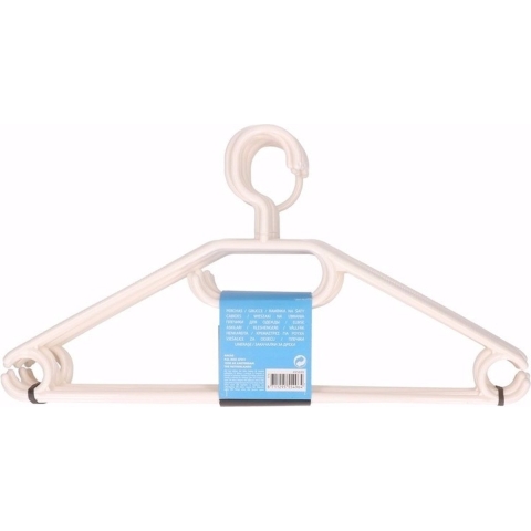 Kunststof kledinghangers - wit - 40x stuks - 40 cm met broekstang - Kledingkast -