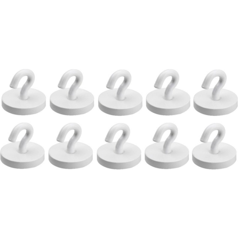 Kunststof ophang magneet met haak Dia 2.2 cm - 10x - presentatie/reclame -