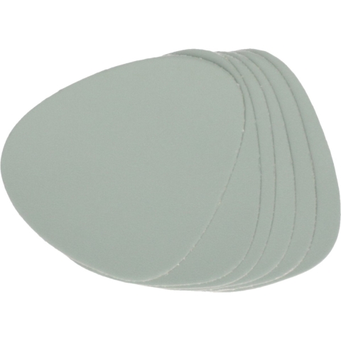 Zeller Glazenonderzetters - 18x stuks - Lederlook Mintgroen - 10x12cm - Kunstleer - Tafel - Glazen -