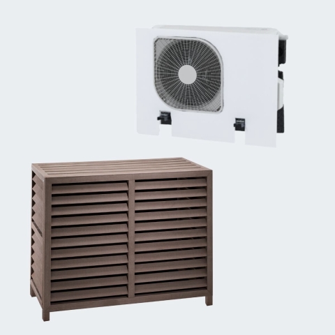 Evolar WPC Warmtepomp Omkasting met Opstelvoetjes Walnut Grey Medium