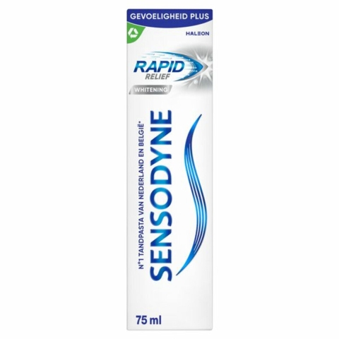 6x Sensodyne Tandpasta Rapid Relief Whitening 75 ml
