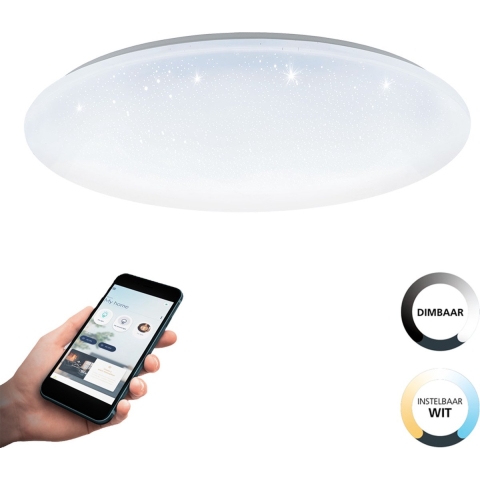 EGLO connect.z Totari-Z - Smart Plafondlamp - Dimbaar -Ø 53 cm - Wit