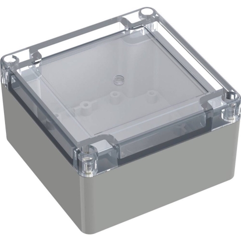 TRU COMPONENTS TC-10860516 Universele behuizing 105 x 105 x 60.10 Polycarbonaat Lichtgrijs 1 stuk(s)