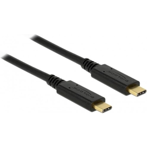 Delock USB-C-kabel USB-C stekker, USB-C stekker 2.00 m Zwart 83668