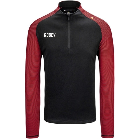 Robey RS3004 Performance Half-Zip Top - Black/Red - XL