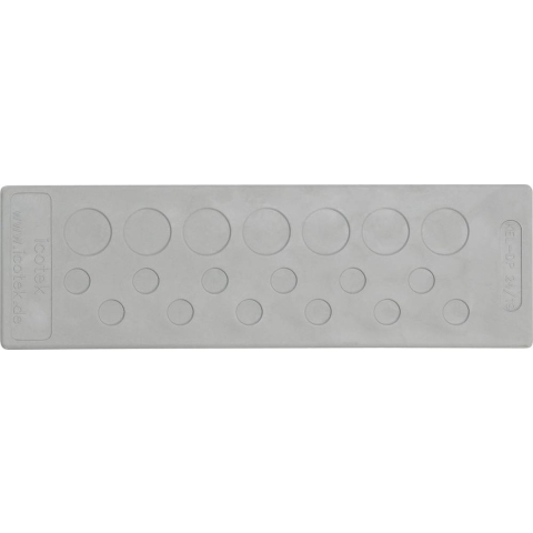 Icotek KEL-DP 24/14 Kabeldoorvoeringsplaat Klem-Ø (max.) 12.1 mm Elastomeer Grijs 1 stuk(s)