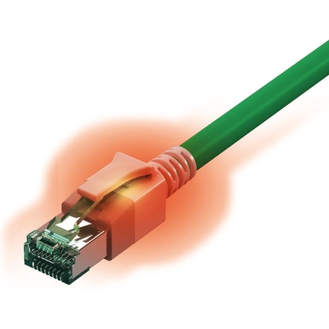 EasyLan S/FTP DualBoot® LED Kabel Cat.6A (Class EA), LSOH, groen, 5 m