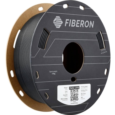 Polymaker FG07001 Fiberon™ PA612-CF15 Filament PA612-CF Koolstofvezelversterkt 1.75 mm 500 g Zwart 1 stuk(s)