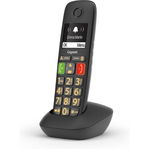 Gigaset E290 - DECT-telefoon - Draadloze handset met nummerherkenning en intercom - Zwart