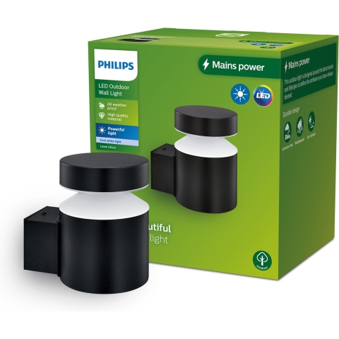 Philips LED Laven 8720169266599 Buitenlamp (wand) LED 6 W Zwart