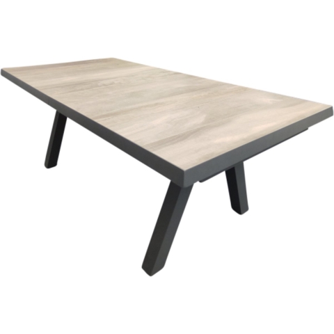 Tensil uitschuif tafel 205 en 265x103x76 cm zwart - Driesprong collection