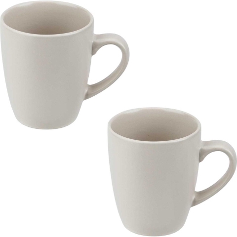 Cosy & Trendy koffiemok / drinkbeker Amalia - 6x - creme wit - 360 ml -