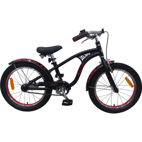 Volare Miracle Cruiser - Kinderfiets - 18 inch - Handrem en terugtraprem - Mat Zwart