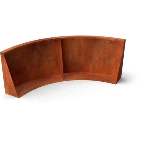 Fronta Keerwanden cortenstaal buitenbocht L100 x B100 x H20 cm - Geroba