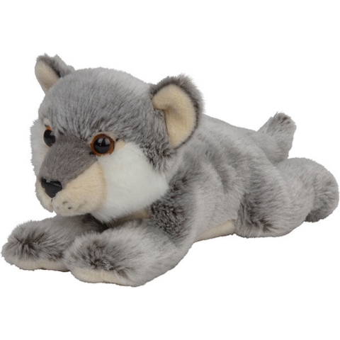 Pluche dieren knuffels baby wolf van 33 cm -