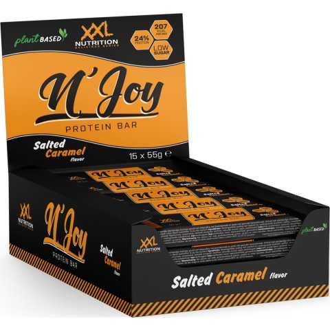 15x XXL Nutrition NJOY Proteïne Bar Vegan Caramel Zout 55 gr