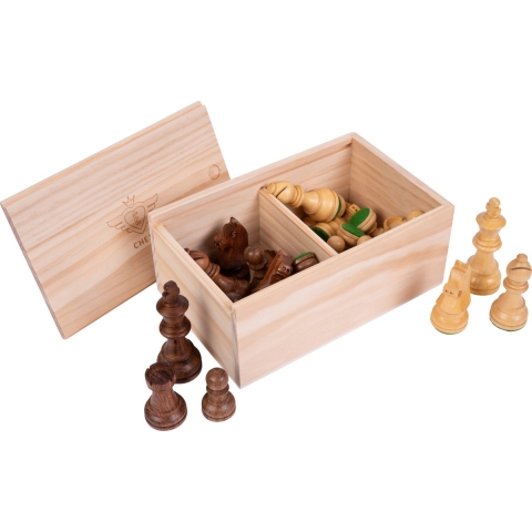 Engelhart Games -Schaakstukken no. 5 - lood en vilt - Koning hoogte 90 mm