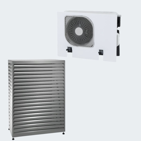 Evolar Warmtepomp Omkasting met Opstelvoetjes Licht Antraciet Tower