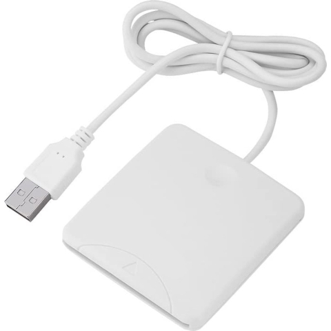 eID Kaartlezer Identiteitskaartlezer - Card Reader voor Identiteitskaart, CreditCards en overige Smart Cards - EarKings Kaartlezer Identiteitskaart geschikt voor MAC en Windows Wit