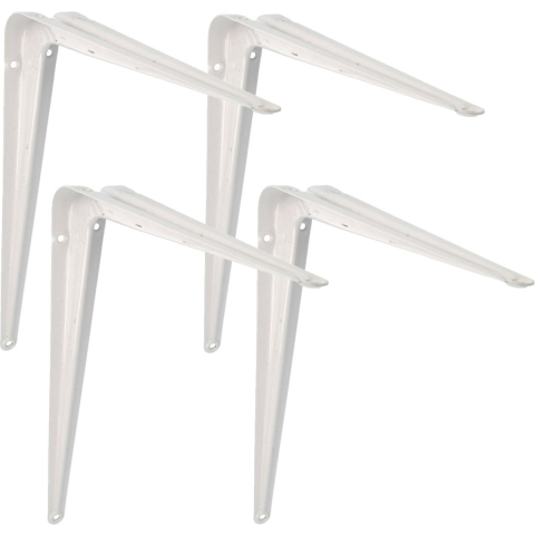 AMIG Plankdrager/planksteun van metaal - 4x - gelakt wit - H450 x B400 mm -