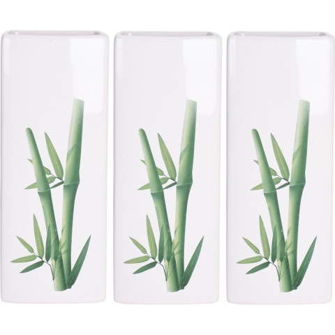 6x Witte radiator waterverdampers/luchtbevochtigers bamboe 21 cm -
