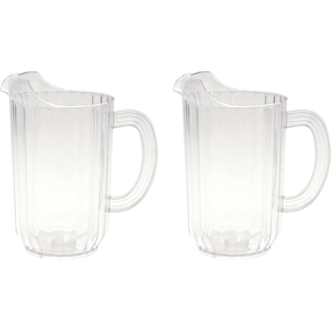 Schenkkan - 4x - kunststof - 1,4 liter - water karaf - stijlvol design -