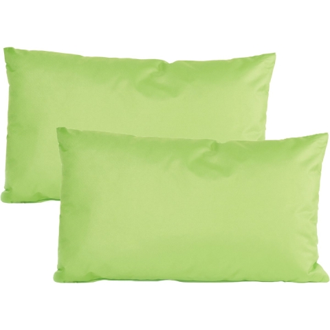 Buiten of tuin sier kussens - 2x - groen - 30 x 50 cm - binnen/buiten -