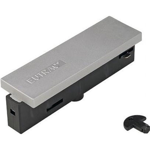Eutrac 145534 230V-railsysteemcomponenten Koppelstuk Middenvoeding Zilver-grijs