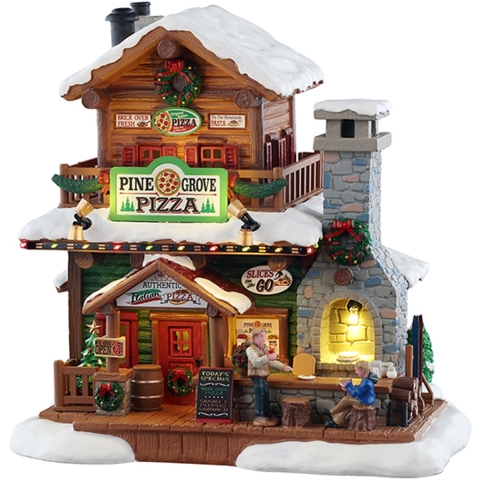 Kerstdorpminiatuur Pine Grove Pizza 19x26x27 cm - Lemax