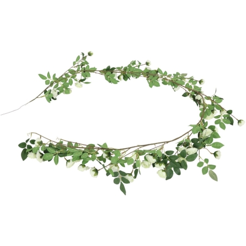 Kunstguirlande Rosa Bonica wit - Countryfield