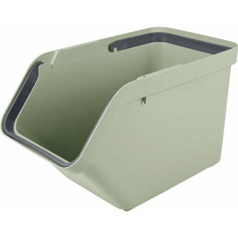 Sunware Sigma Home sorteer bak - afvalbak - groen - stapelbaar - 30L - 49 x 27 x 30 cm -