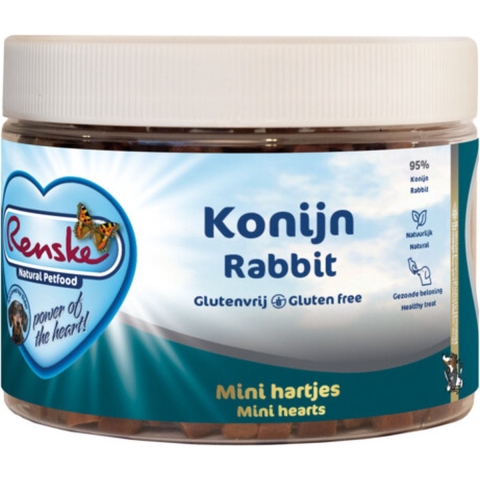 Renske Gezonde Beloning Mini Hartjes Hondensnack Konijn 300 gr