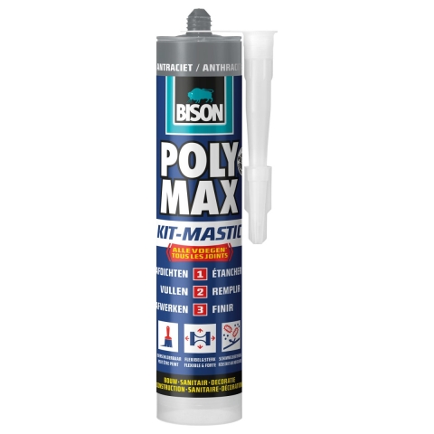 Polymax seal antraciet 280ml - Bison