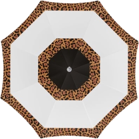Strand parasol Ghana - D180 cm - panterprint - inklapbaar - zomer -