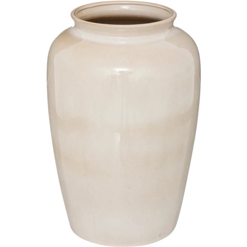 Bloemenvaas Dune - beige - keramiek - D20 x H29 cm - vazen - Mediterane sfeer -