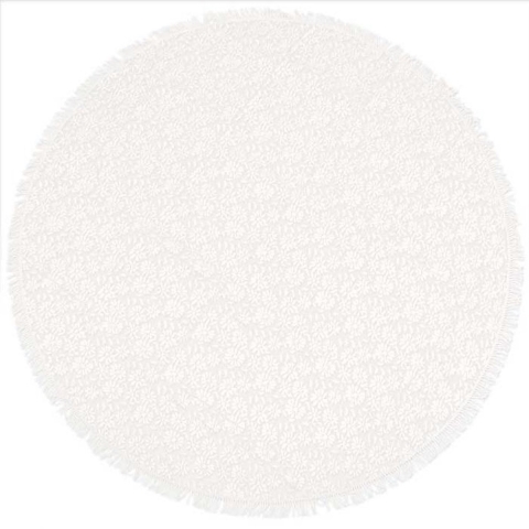 Unique Living Tafelkleed/tafellaken - Rond - wit - Dia 160 cm - Buiten en binnen geschikt -