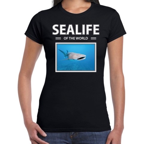 Tijgerhaaien t-shirt met dieren foto sealife of the world zwart voor dames XS -