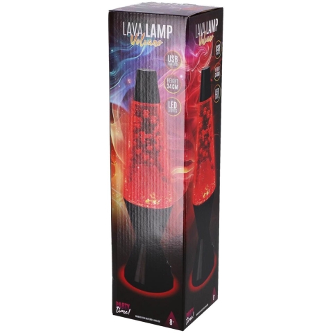 Lava Lamp Vulkaan Zwart/Rood