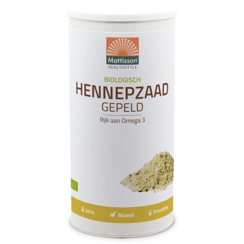 6x Mattisson Hennepzaad Gepeld Biologisch 800 gr