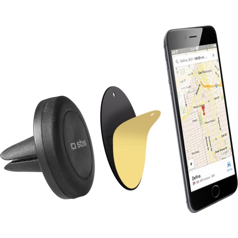 sbs mobile Telefoonhouder voor in de auto Magneetbevestiging Bevestigingswijze (auto): Ventilatierooster