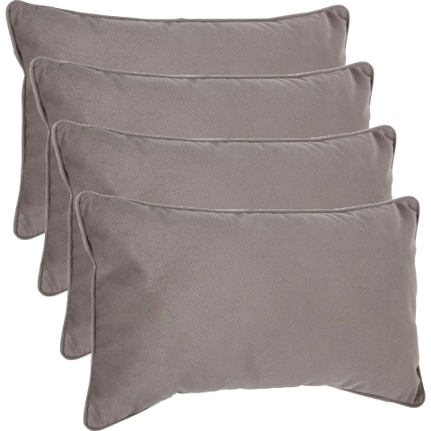 Bank/sierkussens Sophia - 4x stuks - 30 x 50 cm - polyester met rits -