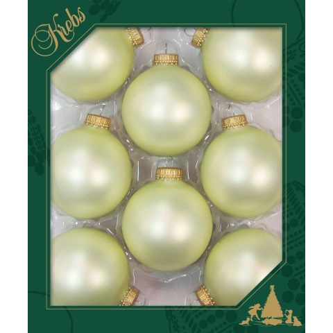 16x stuks glazen kerstballen 7 cm naturel velvet vanille -