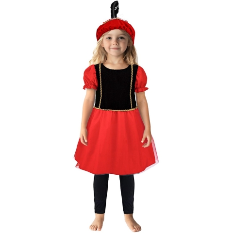 Pietenjurk 98-104 Zwart/Rood